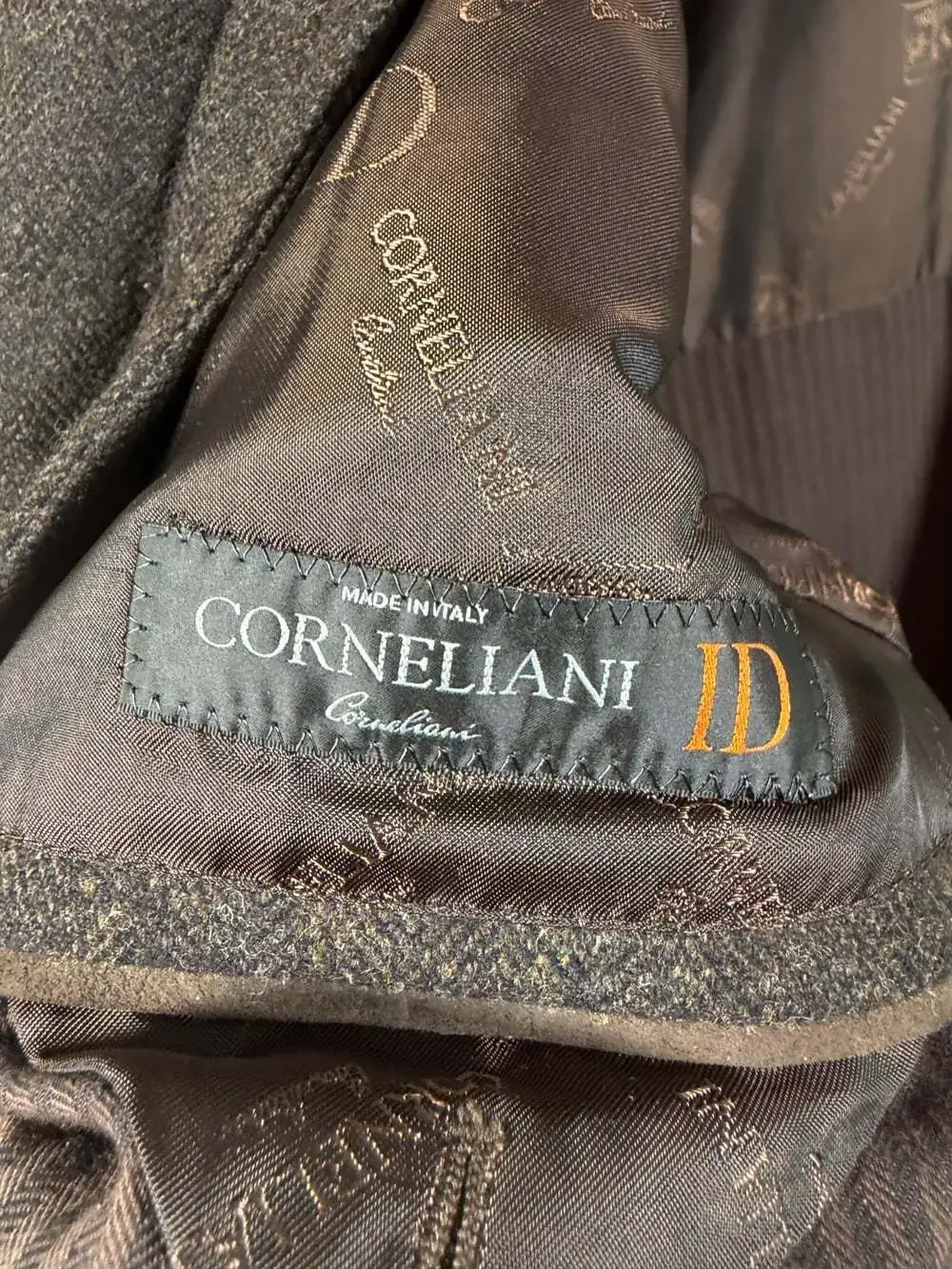 Corneliani ID Sport Jacket Cashmere Wool Size US 44 IT 54 Detachable Vest Brown